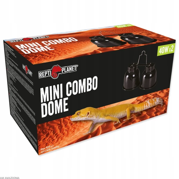 Repti Planet Mini Combo Dome PODWÓJNY Klosz z odbłyśnikiem 2x40W