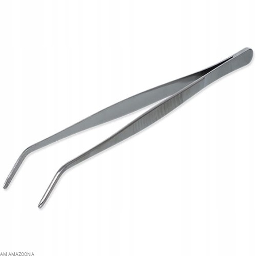 Repti Planet Tweezers PĘSETA ze stali nierdzewnej zagięta 25 cm