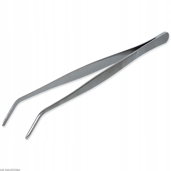 Repti Planet Tweezers PĘSETA ze stali nierdzewnej zagięta 25 cm