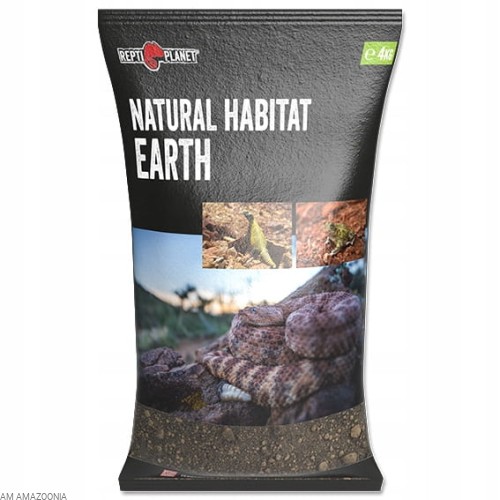 Repti Planet Natural Habitat Earth piasek z gliną CZARNY- CIEMNY BRĄZ 4 kg