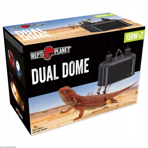 Repti Planet Dual Dome PODWÓJNY Klosz oprawa z odbłyśnikiem 2x150W