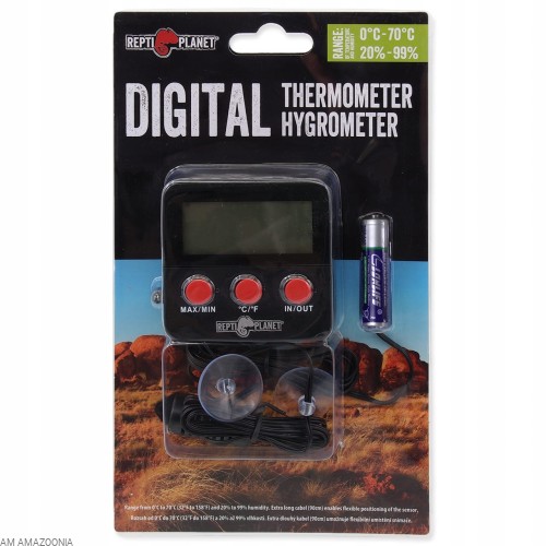 Repti Planet Digital Thermometer Hygrometer Termometr z higrometrem Z SONDĄ