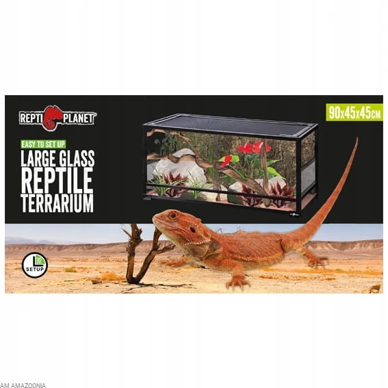 Repti Planet Terrarium PREMIUM Szklane Składane 90 x 45 x 45 cm