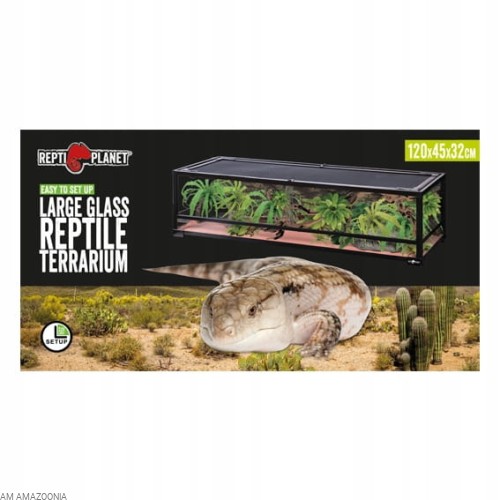 Repti Planet Terrarium PREMIUM Szklane Składane 120x45x32 cm