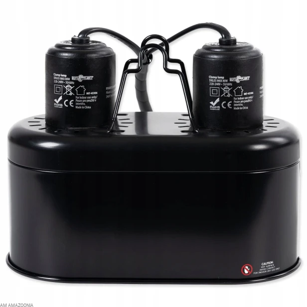 Repti Planet MINI DUAL DOME 2x40W Podwójny klosz na 2 żarówki gwint e27