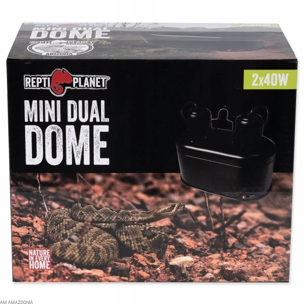 Repti Planet MINI DUAL DOME 2x40W Podwójny klosz na 2 żarówki gwint e27