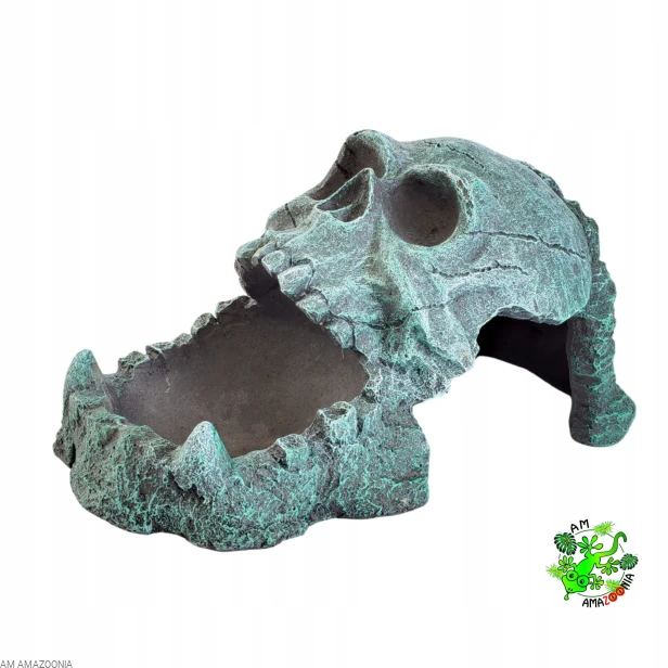 Terra Natura Kryjówka Czaszka z miską na pokarm, wodę ok 19 cm