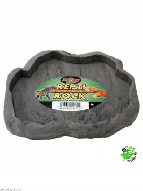 Zoo Med Repti Rock Food Dish M PŁASKA miska miseczka na pokarm 19x16x2,5cm
