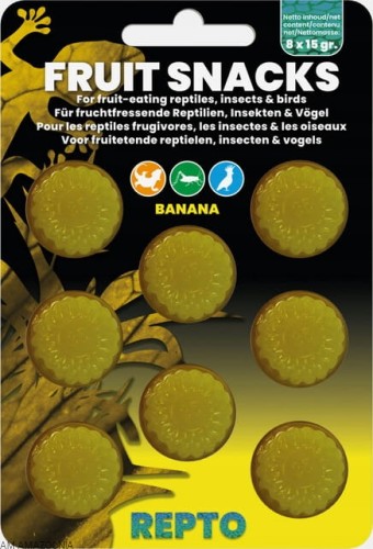 REPTO FRUIT SNACKS banan JELLY Żelki owocowe dla gadów i owadów BANAN 8 szt