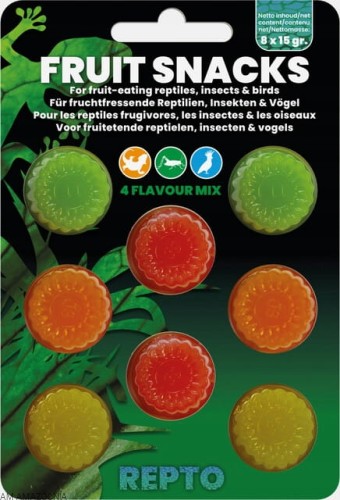 REPTO FRUIT SNACKS JELLY Żelki owocowe dla gadów i owadów MIX SMAKÓW 8 szt