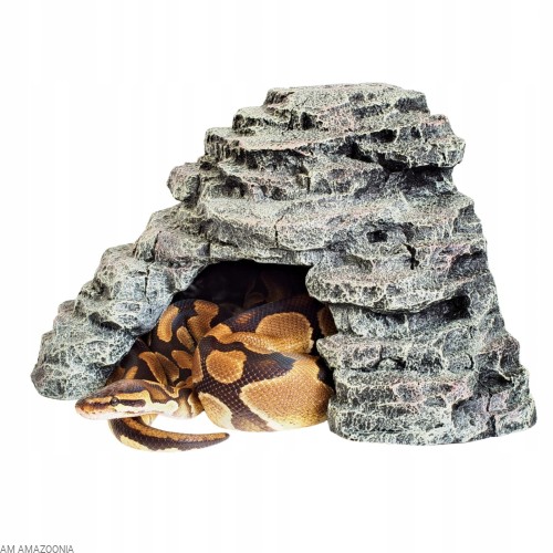 REPTO Narożna kryjówka M PREMIUM do terrarium, wyspa ciepła 22 x 22 x 16 cm