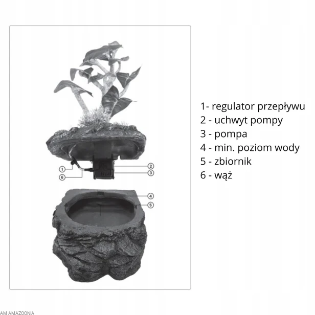 REPTO Roślina nawadniająca - Poidło dla kameleona, gekona 51 cm