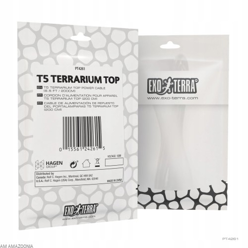 Exo Terra kabel zasilający do oprawy T5 Terrarium Top 200 cm