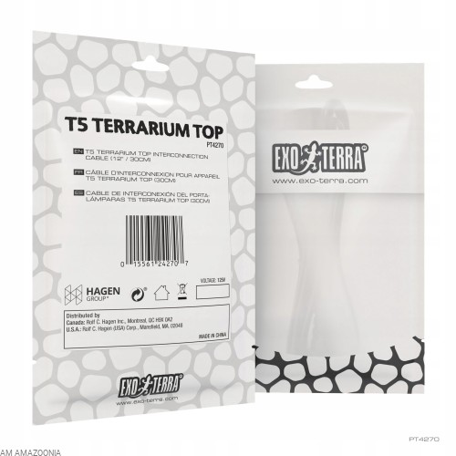 Exo Terra Kabel łączący do oprawy T5 Terrarium Top, 30 cm