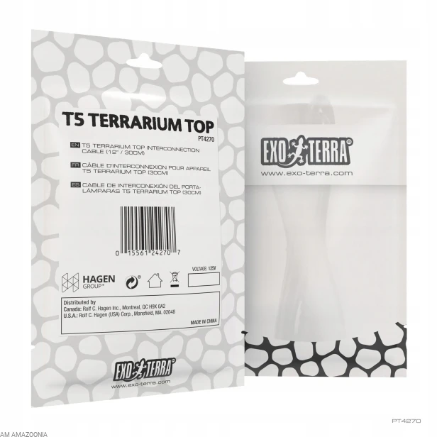 Exo Terra Kabel łączący do oprawy T5 Terrarium Top, 30 cm