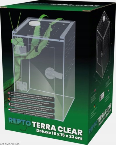 REPTO TERRA CLEAR Terrarium PREMIUM akrylowe 15 x 15 x 23 cm