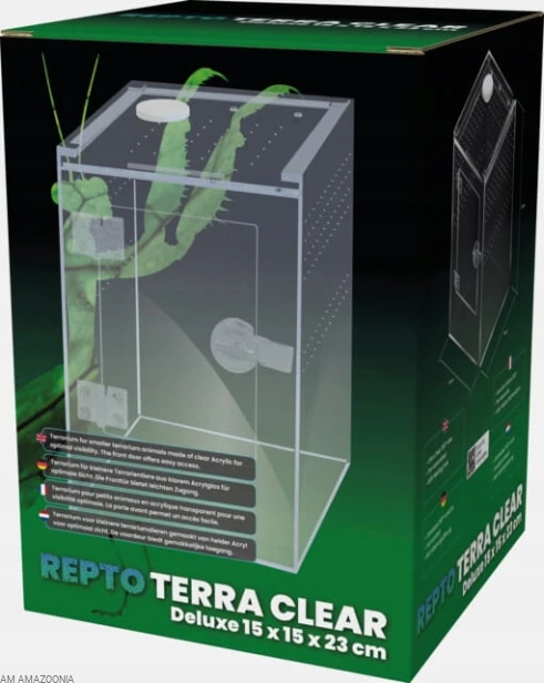 REPTO TERRA CLEAR Terrarium PREMIUM akrylowe 15 x 15 x 23 cm