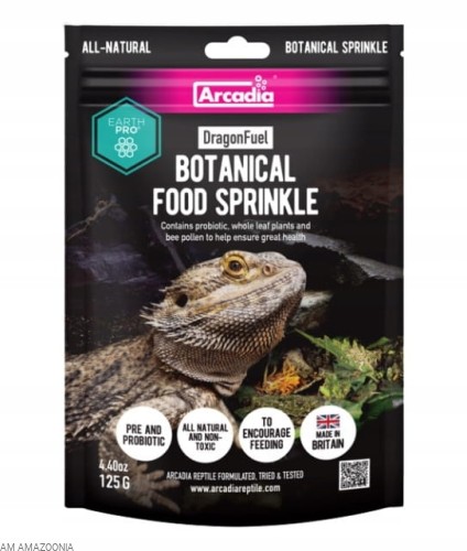 ARKADIA DragonFuel Pokarm Probiotyki, pyłek pszczeli dla agamy, żółwia 125g