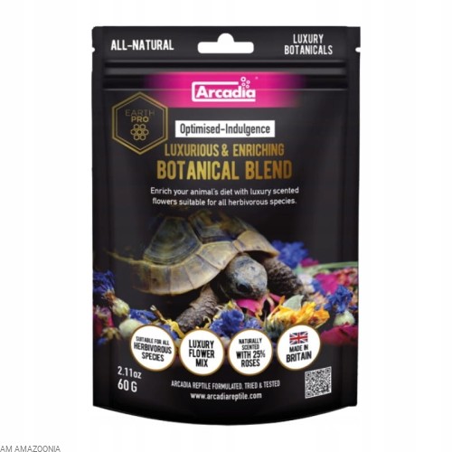 ARCADIA Optimised-Indulgence Kwiaty, zioła dla żółwia, agamy, biczogona, legwana 60g