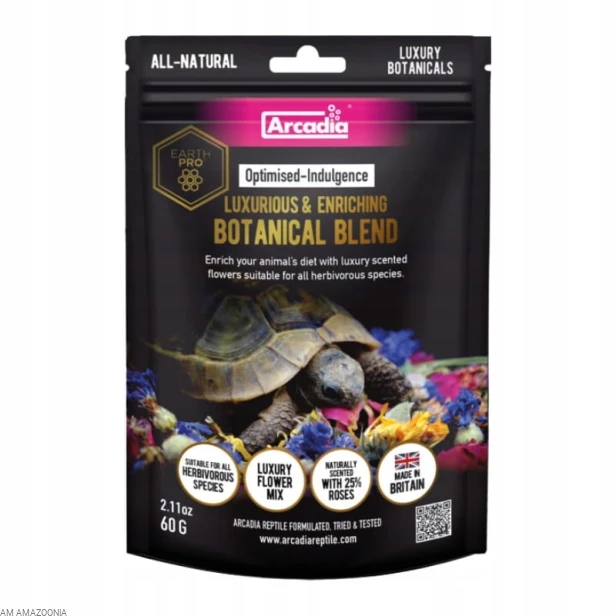 ARCADIA Optimised-Indulgence Kwiaty, zioła dla żółwia, agamy, biczogona, legwana 60g