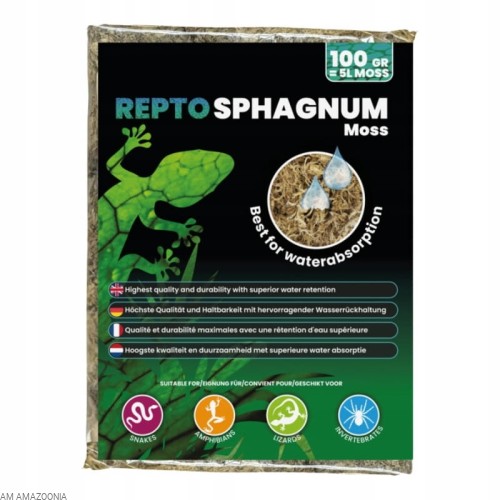 SPHAGNUM MOSS Sprasowany Mech torfowiec, spagnum 100g - 5L