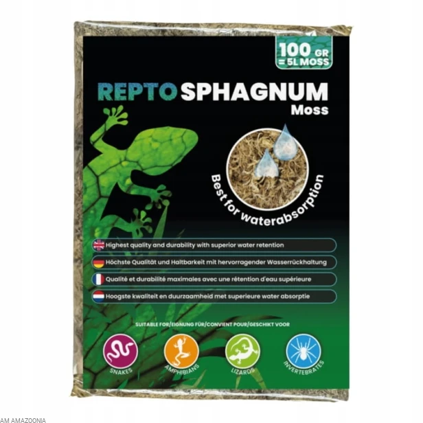 SPHAGNUM MOSS Sprasowany Mech torfowiec, spagnum 100g - 5L