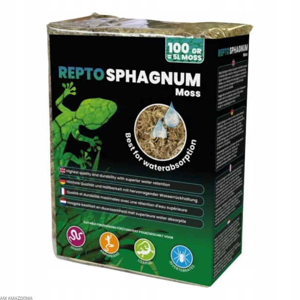 SPHAGNUM MOSS Sprasowany Mech torfowiec, spagnum 100g - 5L