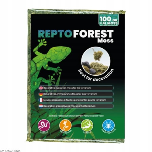 REPTO Forest Moss - sprasowany mech do terrarium 100g, 4L