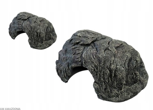 REPTO Kryjówka SZARA dla węża, agamy, zbożówki, pytona M 25,5 x 17 x 12 cm