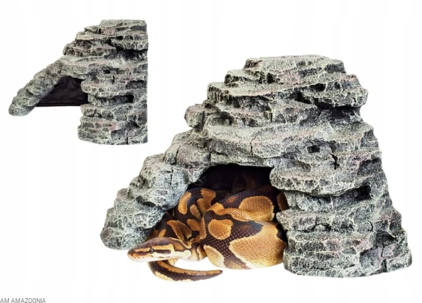 REPTO Narożna kryjówka L PREMIUM do terrarium wyspa ciepła 25 x 30 x 19,5cm