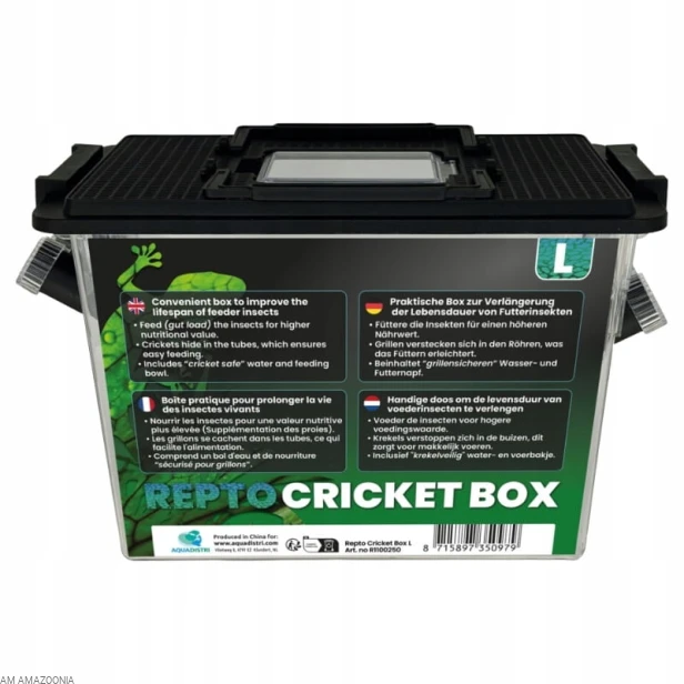 REPTO CRICKET BOX L Pojemnik hodowlany na karmówkę, świerszcze 30x15x20 cm