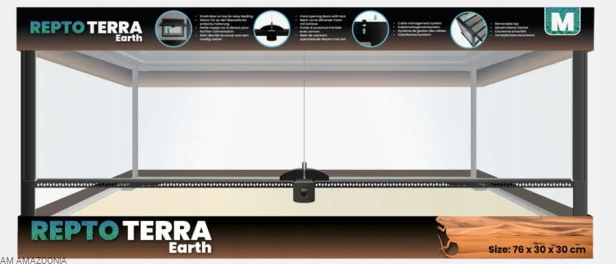 REPTO TERRA EARTH Terrarium PREMIUM dla gekona lamparciego 76x30x30 cm