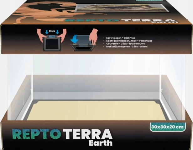 REPTO TERRA EARTH Terrarium PREMIUM dla ptasznika, skorpiona 30x30x20 cm