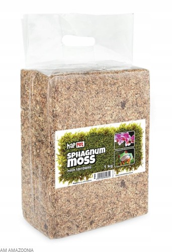 Mech torfowiec Sphagnum moss dla żaby rogatej, ukorzeniania roślin 1kg