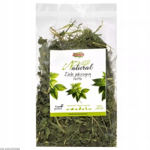 Alegia Naturalny pokarm, zioła dla gadów, żółwia Suszona Pokrzywa 75g