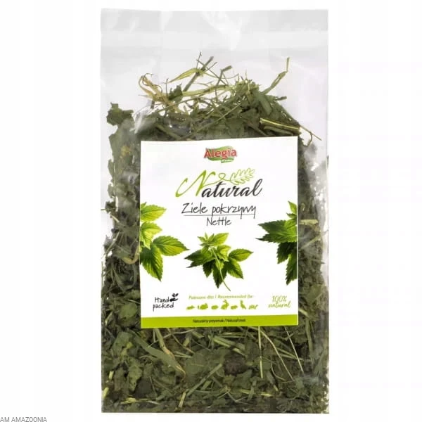 Alegia Naturalny pokarm, zioła dla gadów, żółwia Suszona Pokrzywa 75g