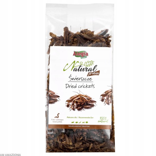 Alegia Natural Protein Świerszcze suszone, pokarm dla gadów 100g