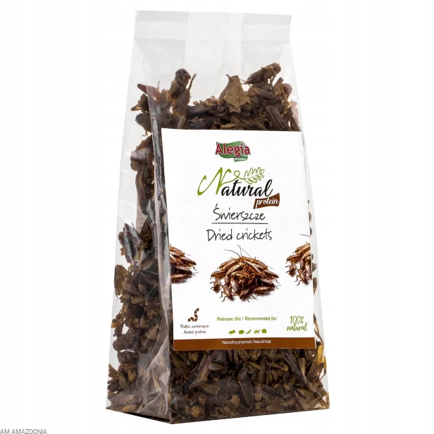 Alegia Natural Protein Świerszcze suszone, pokarm dla gadów 100g