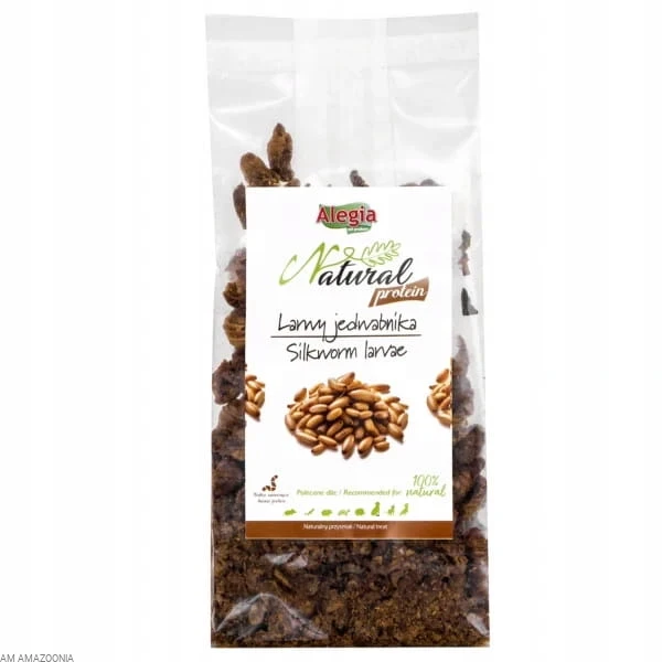 Alegia Natural Protein Larwy jedwabnika dla gadów, papug, gryzoni 100g