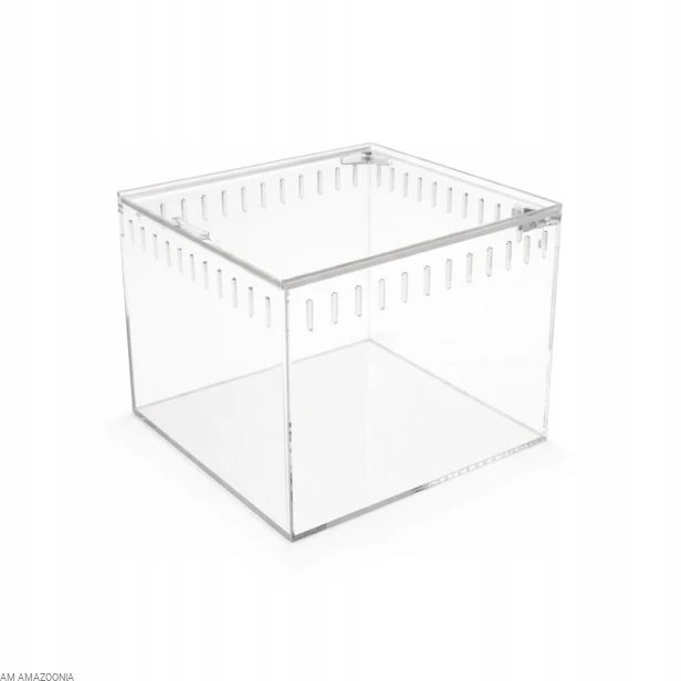 Terrarium akrylowe zamykane na magnes dla ptasznika 13 x 11 x 12 cm