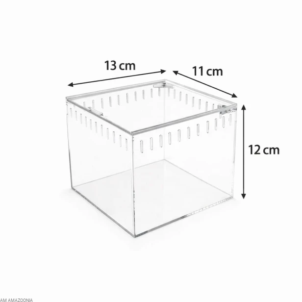 Terrarium akrylowe zamykane na magnes dla ptasznika 13 x 11 x 12 cm