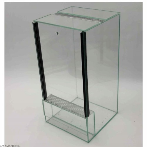 Terrarium szklane PREMIUM - gilotyna, dla ptasznika 20x20x30cm