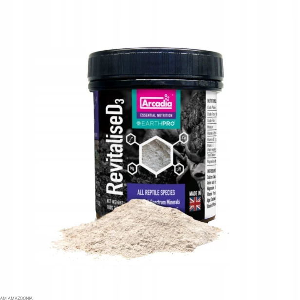 ARCADIA Revitalise D3 Suplement, minerały z D3, A, E dla gadów 100g