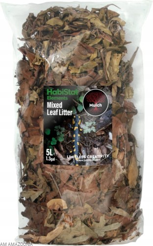 HabiStat Leaf Litter MIX Ściółka z liści detailling podłoża do terrarium 5L