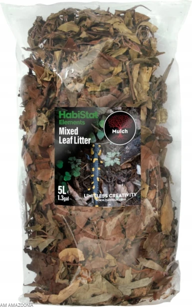 HabiStat Leaf Litter MIX Ściółka z liści detailling podłoża do terrarium 5L