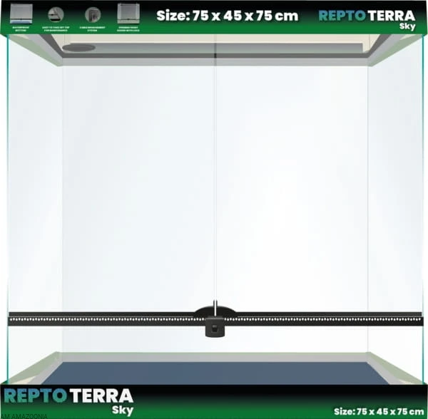 REPTO TERRA SKY Terrarium szklane PREMIUM 75 x 45 x 75 cm