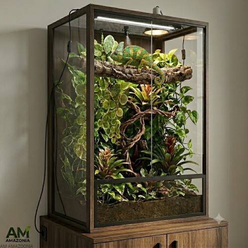 aranżacja terrarium dla kamelona repto Hanging Round Leaves.jpg