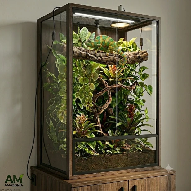 aranżacja terrarium dla kamelona repto Hanging Round Leaves.jpg