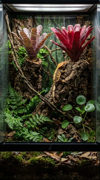 aranżacja terrarium dla gekona z bromeliami zoo med.jpg