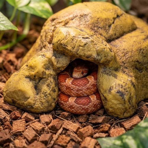 Kryjówka Exo Terra S z wężem zbożowym.jpg